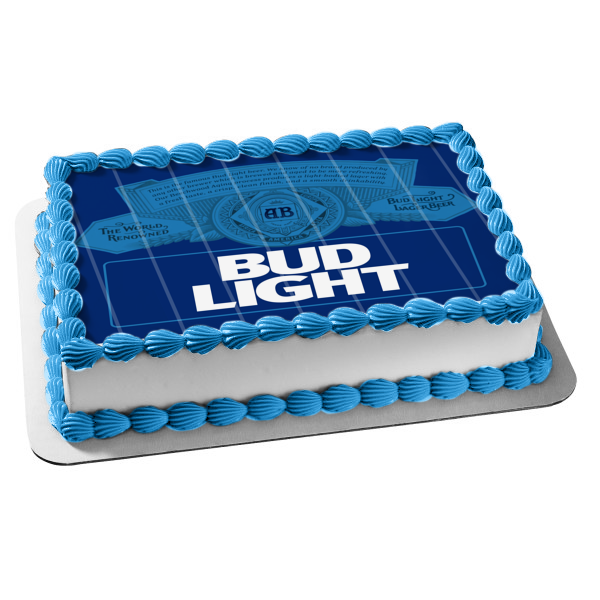 Bud Light Label Edible Cake Topper Image ABPID56178