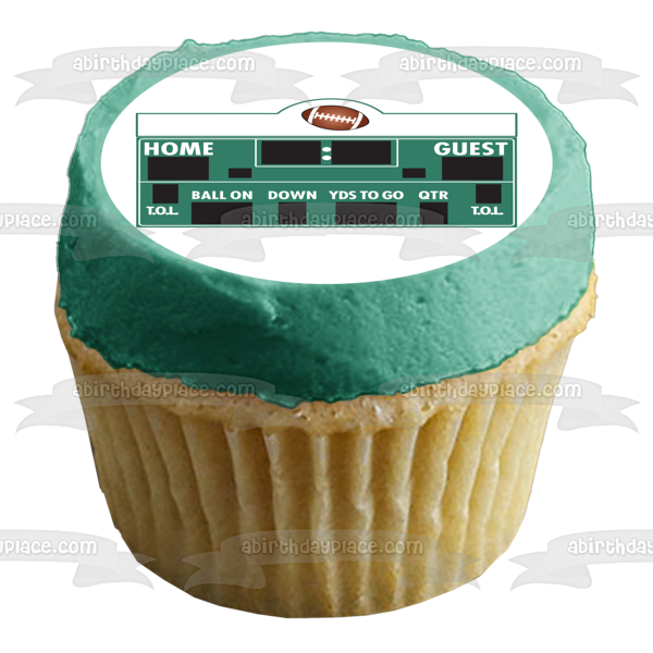 Sports Football Scoreboard Home Guest Quarter Edible Cake Topper Image ABPID13185