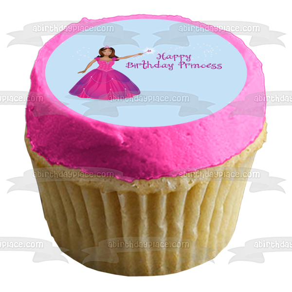 Barbie Princess Edible Wafer Personalized Birthday Cake Topper