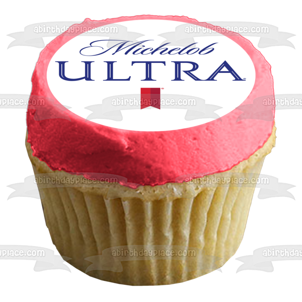 Imagen comestible para decoración de tarta con el logotipo de Michelob Ultra Beer ABPID56180 