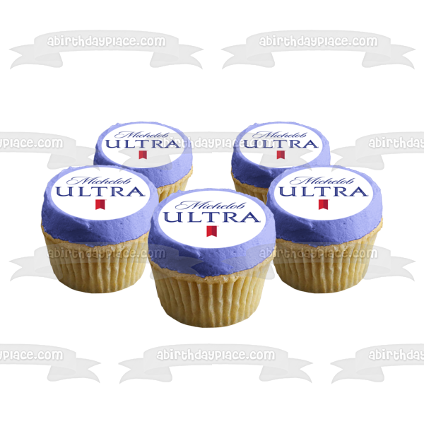 Imagen comestible para decoración de tarta con el logotipo de Michelob Ultra Beer ABPID56180 