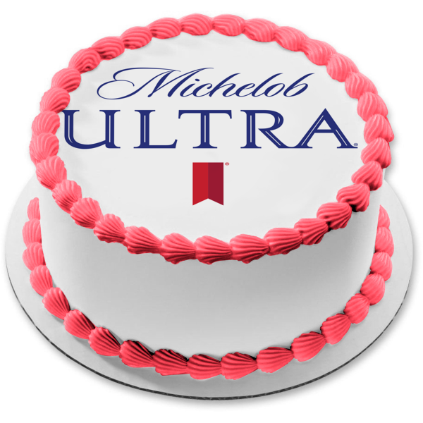 Imagen comestible para decoración de tarta con el logotipo de Michelob Ultra Beer ABPID56180 