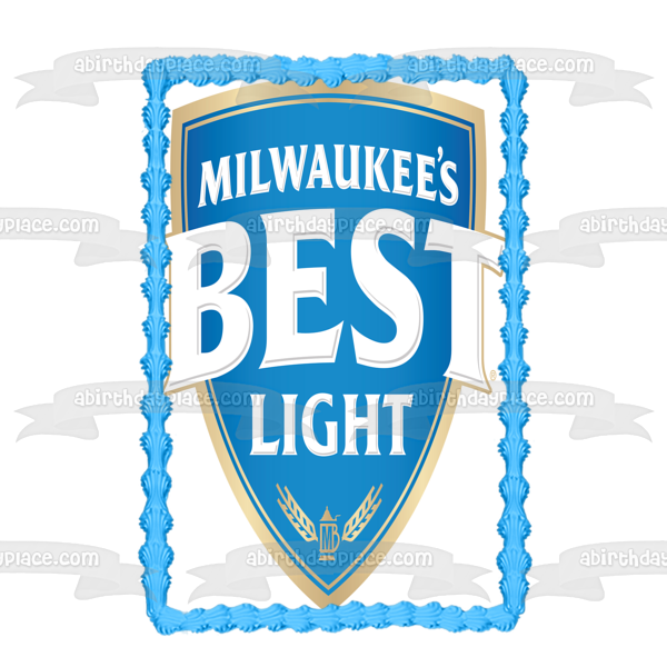 Milwaukee's Best Light Beer Label Edible Cake Topper Image ABPID56186