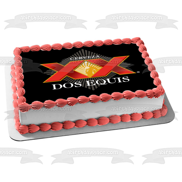 Cerveza Dos Equis Beer Logo Edible Cake Topper Image ABPID56112