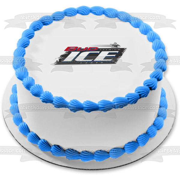 Bud Ice Premium Lager Logo Edible Cake Topper Image ABPID56116