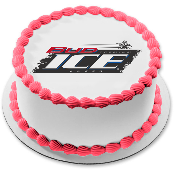 Bud Ice Premium Lager Logo Edible Cake Topper Image ABPID56116