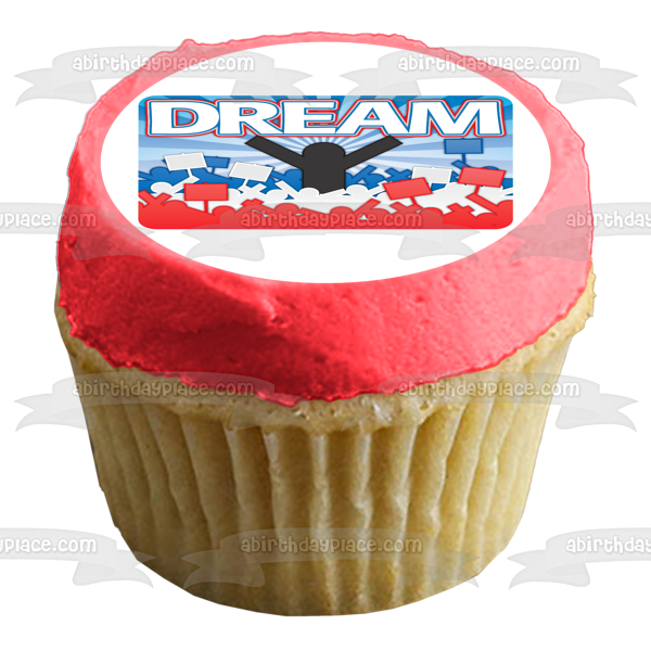 Voting Dream Red White Blue Voting Crowd Edible Cake Topper Image ABPID13362