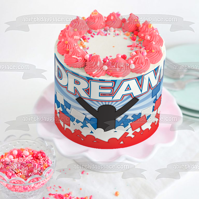 Voting Dream Red White Blue Voting Crowd Edible Cake Topper Image ABPID13362