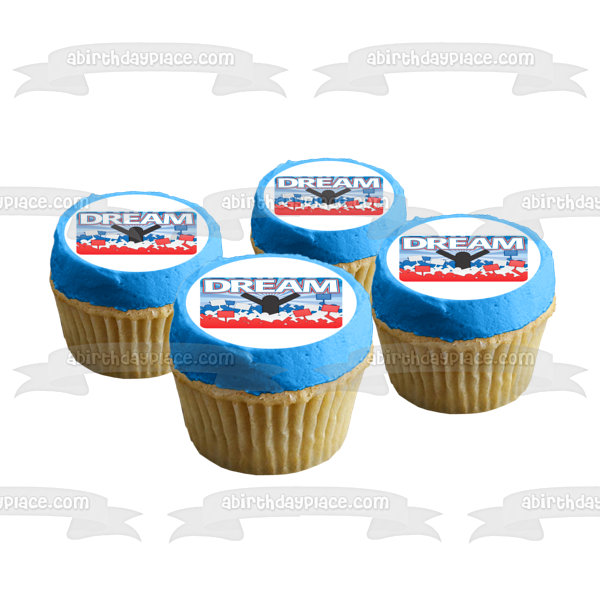 Voting Dream Red White Blue Voting Crowd Edible Cake Topper Image ABPID13362