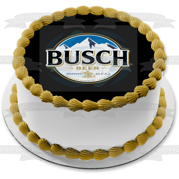 Busch Beer Logo Edible Cake Topper Image ABPID56201