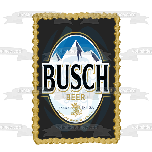 Imagen comestible para decoración de tarta con el logotipo de la cerveza Busch ABPID56201 