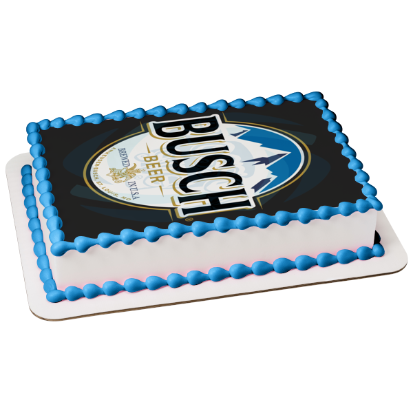 Busch Beer Logo Edible Cake Topper Image ABPID56201