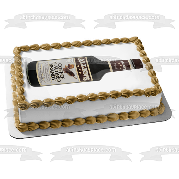 Allen's Coffee Flavored Brandy Bottle Edible Cake Topper Image ABPID56202