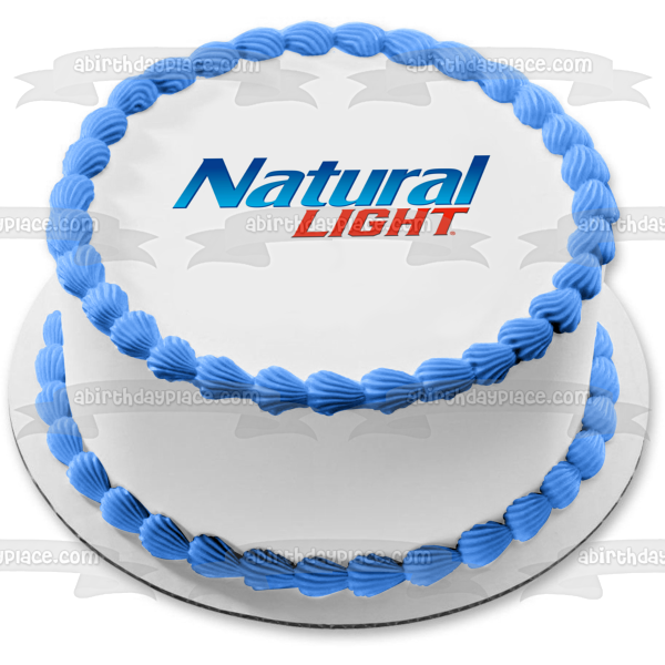 Natural Light Beer Logo Edible Cake Topper Image ABPID56208