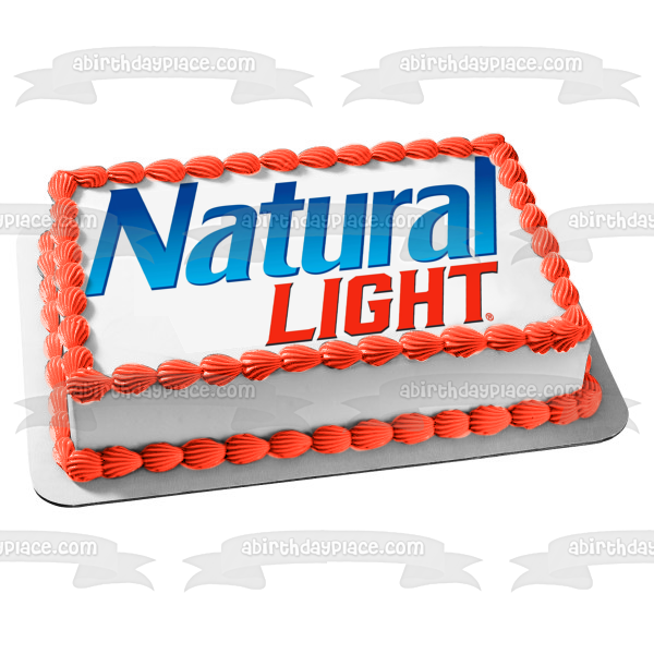 Natural Light Beer Logo Edible Cake Topper Image ABPID56208