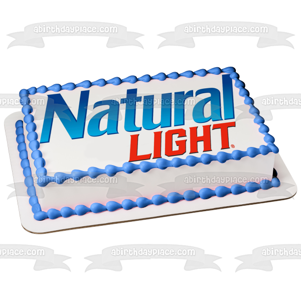 Natural Light Beer Logo Edible Cake Topper Image ABPID56208