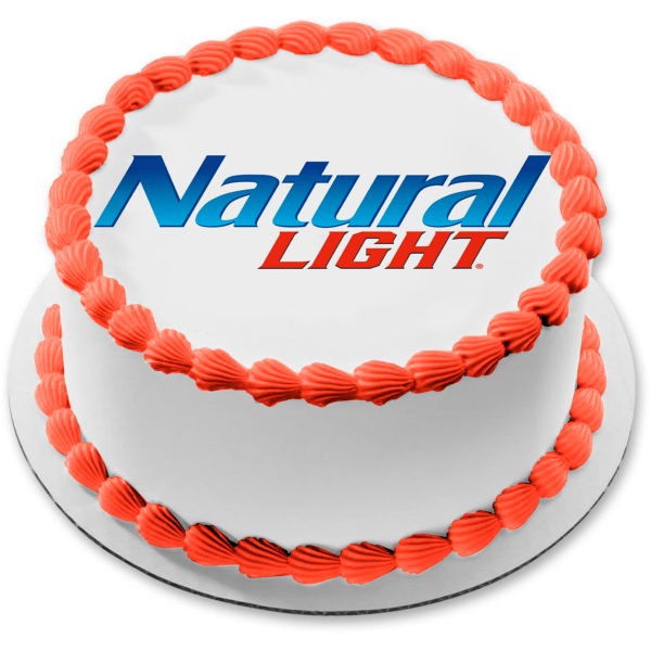 Natural Light Beer Logo Edible Cake Topper Image ABPID56208