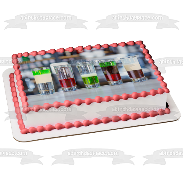 Assorted Shots Edible Cake Topper Image ABPID56215