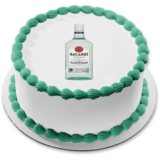 Bacardi Rum Bottle Edible Cake Topper Image ABPID56135