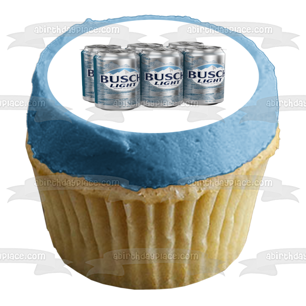 Busch Light 6 Pack of Cans Edible Cake Topper Image ABPID56233