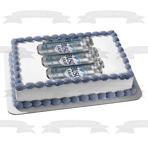 Busch Light 6 Pack of Cans Edible Cake Topper Image ABPID56233