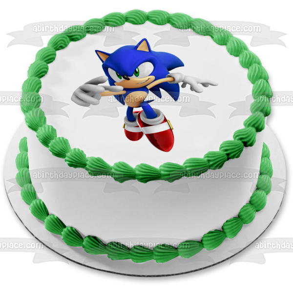 Sonic the Hedgehog Edible Cake Topper Image ABPID13630