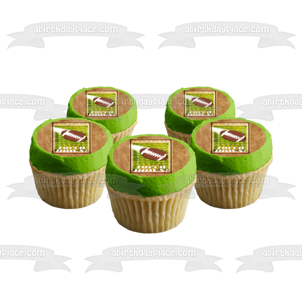 Sports Football Touch Down Football Field Stars Edible Cake Topper Image ABPID13448