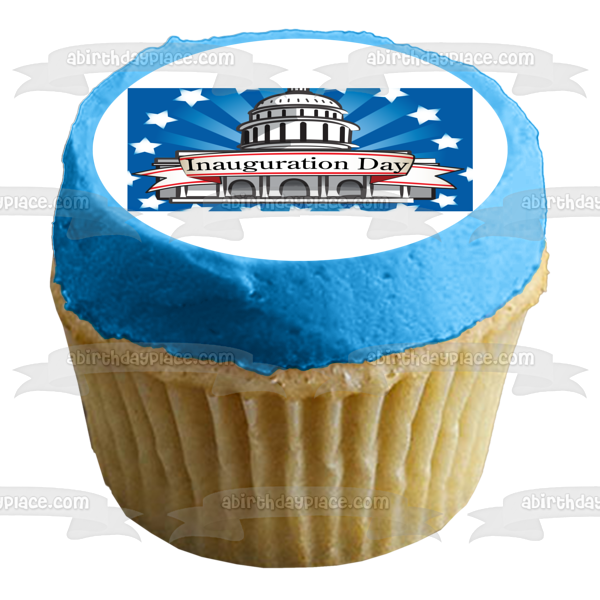 Presidential Inauguration Day White House Stars Edible Cake Topper Image ABPID13458