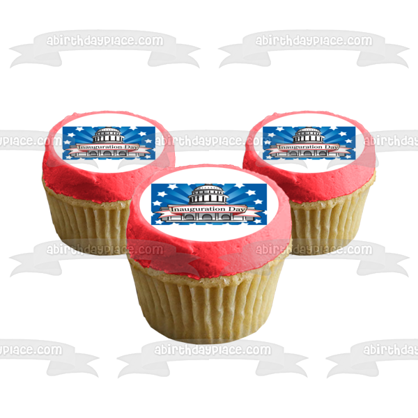 Presidential Inauguration Day White House Stars Edible Cake Topper Image ABPID13458