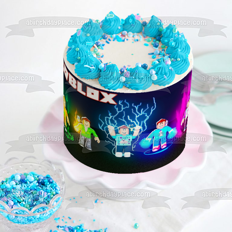 Roblox Assorted Skin Colors Yellow Green Blue Purple Edible Cake