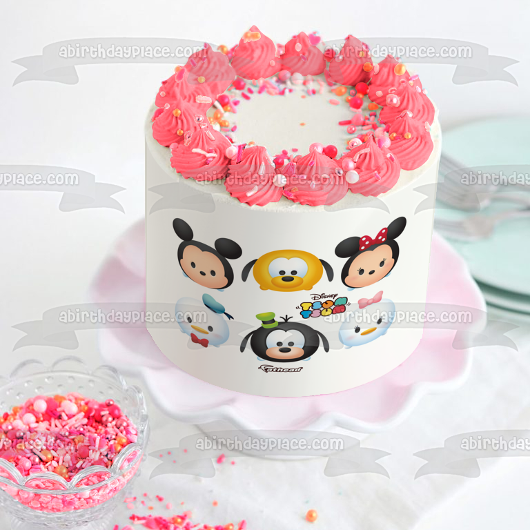 Disney Tsum Tsum Mickey Mouse Pato Donald Minnie Mouse Goofy Pato Donald Daisy Pato comestible decoración para tarta imagen ABPID15098 