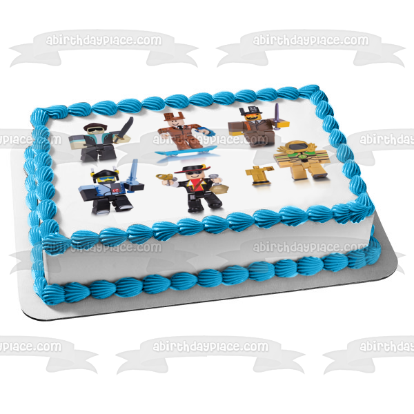 Legends of Roblox Various Famous Characters Edible Cake Topper Image ABPID15168