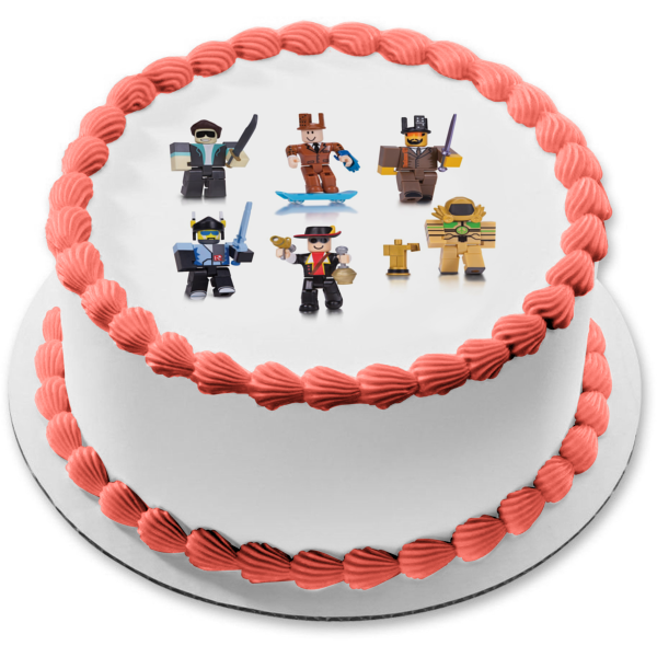 Legends of Roblox Various Famous Characters Edible Cake Topper Image ABPID15168