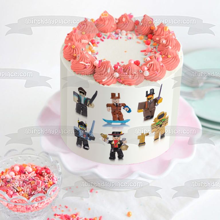 Legends of Roblox Various Famous Characters Edible Cake Topper Image ABPID15168