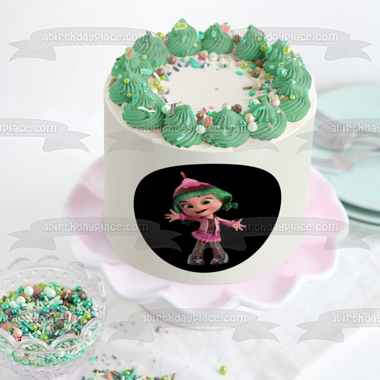 Decoración comestible para tarta con diseño de Candlehead Wreck It Ralph, imagen ABPID15190 