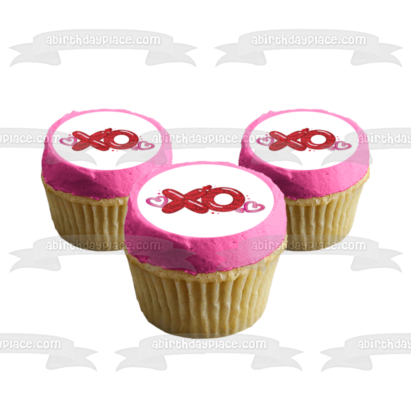 Imagen comestible para decoración de tarta Xo Kiss Hug Hearts ABPID13584 