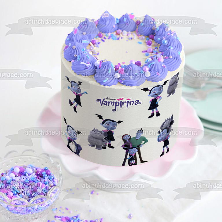 Disney Vampirina Gregoria Oxana Hauntley Boris Hauntley Decoración comestible para tarta imagen ABPID15390 