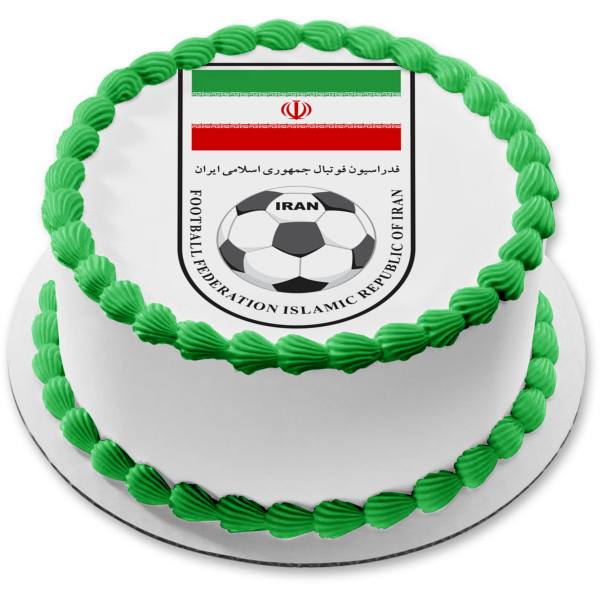 Iran National Football Team Logo Edible Cake Topper Image ABPID20617