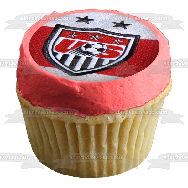 Adorno comestible para tarta con el logotipo de la camiseta de fútbol femenina de EE. UU. 2015 ABPID20632 