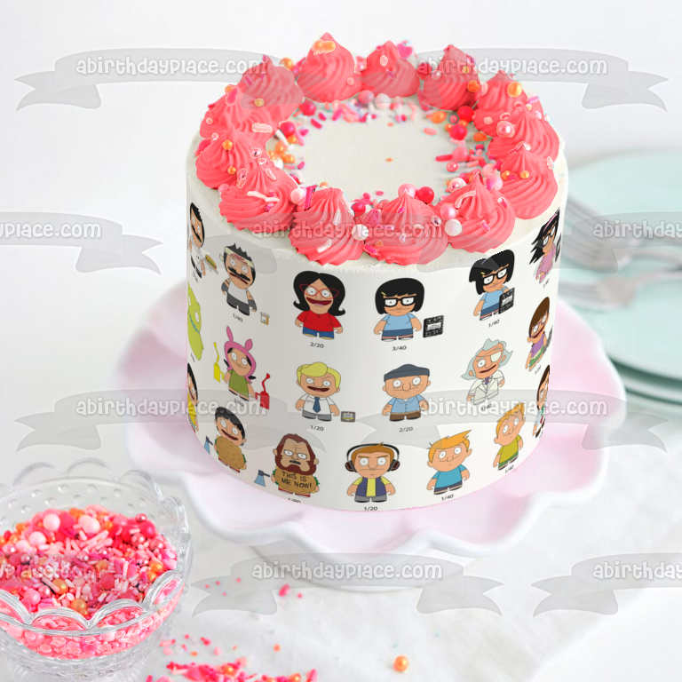 Bob's Burgers Bob Belcher Tina Belcher Louise Belcher Linda Belcher Edible Cake Topper Image ABPID15442