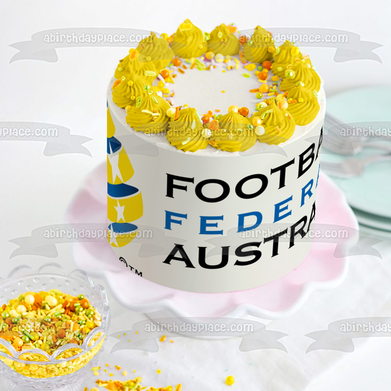 Football Federation Australia Logo Edible Cake Topper Image ABPID20642