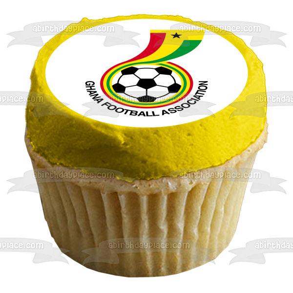 Ghana Football Association Logo Football Soccer Edible Cake Topper Image ABPID20645