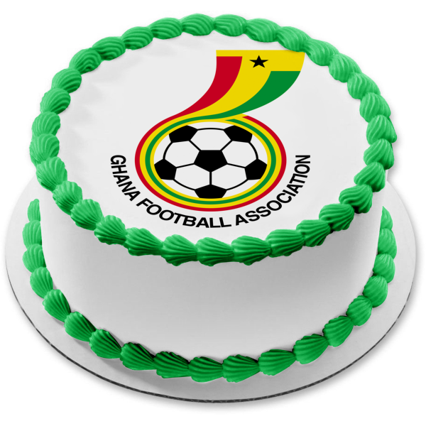 Ghana Football Association Logo Football Soccer Edible Cake Topper Image ABPID20645