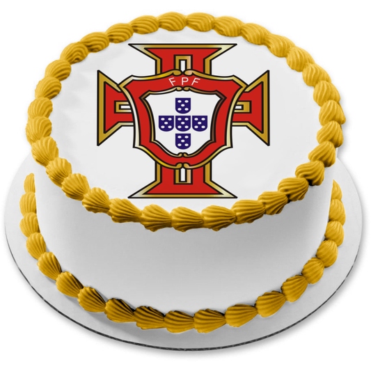 Portugal Football Team Logo Edible Cake Topper Image ABPID20646