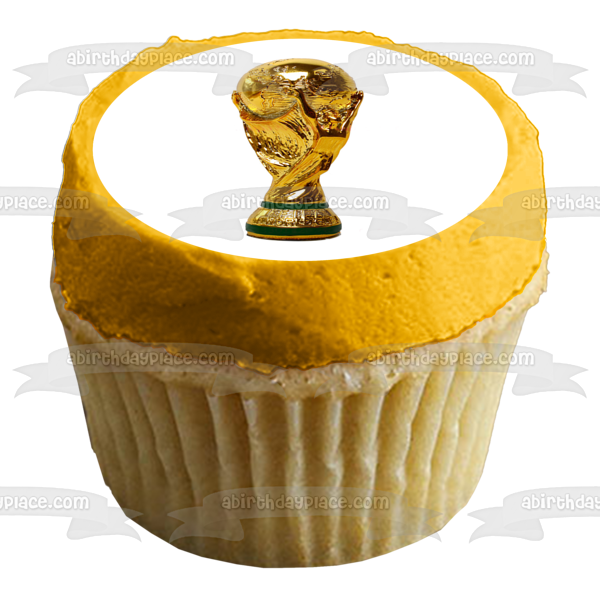 2014 Soccer World Cup Trophy Edible Cake Topper Image ABPID20648