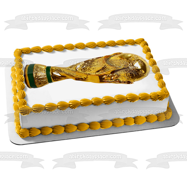 2014 Soccer World Cup Trophy Edible Cake Topper Image ABPID20648