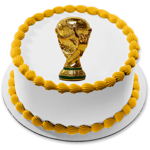 2014 Soccer World Cup Trophy Edible Cake Topper Image ABPID20648