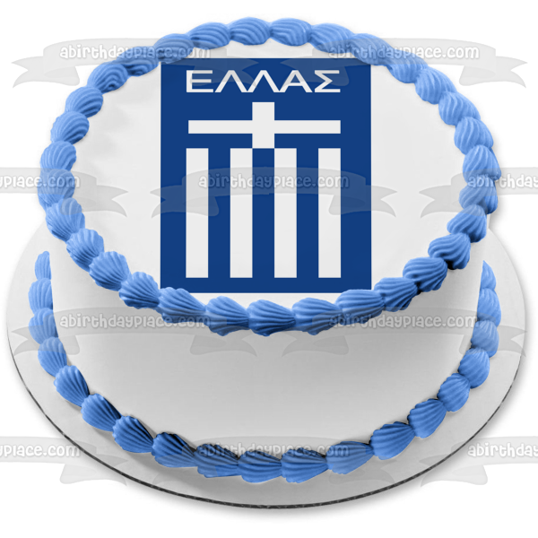 Greece National Football Team Logo Edible Cake Topper Image ABPID20666