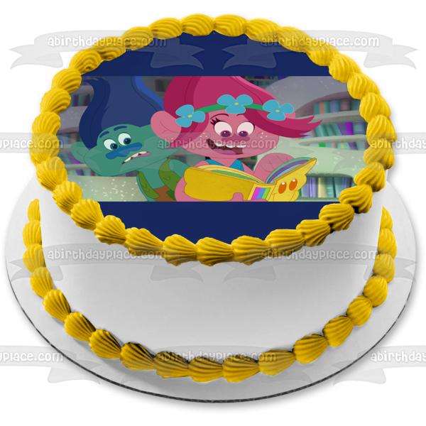 Imagen comestible para tarta con diseño de Trolls Beat Goes on Branch Poppy ABPID15526 