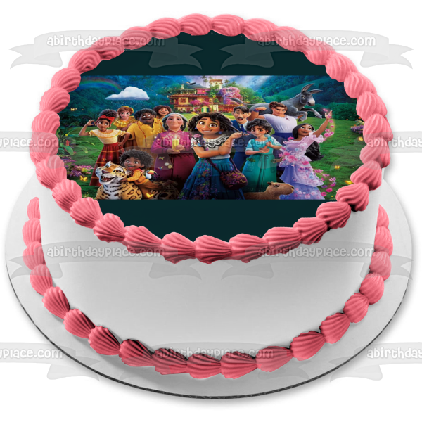 Disney Encanto Group Photo Mirabel Bruno Isabela Luisa Dolores Edible Cake Topper Image ABPID56259